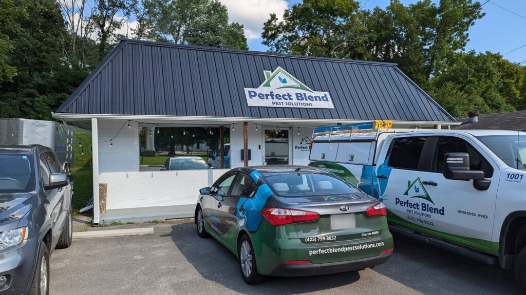 Pest control company office in Dunlap, TN with commercial window film by Solar Sentinel