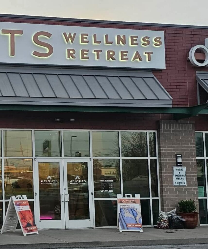 Heights Wellness Retreat storefront with window film by Solar Sentinel