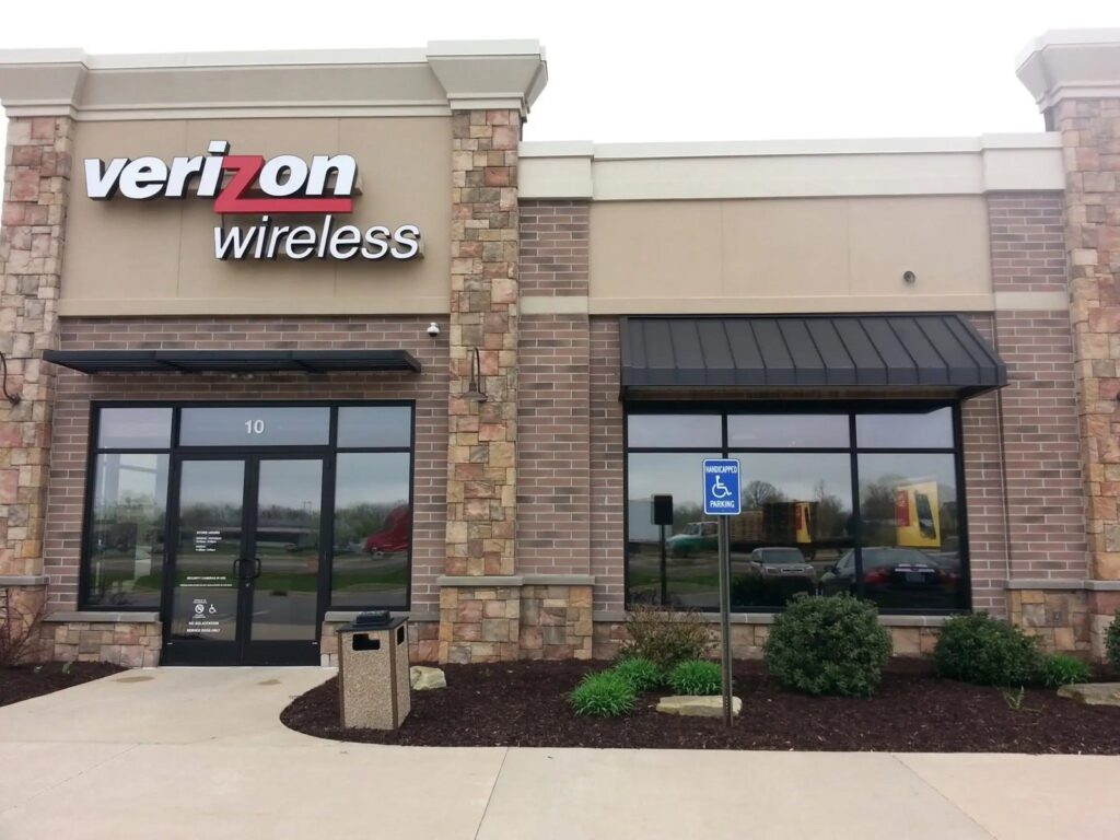 Commercial window film on a retail storefront